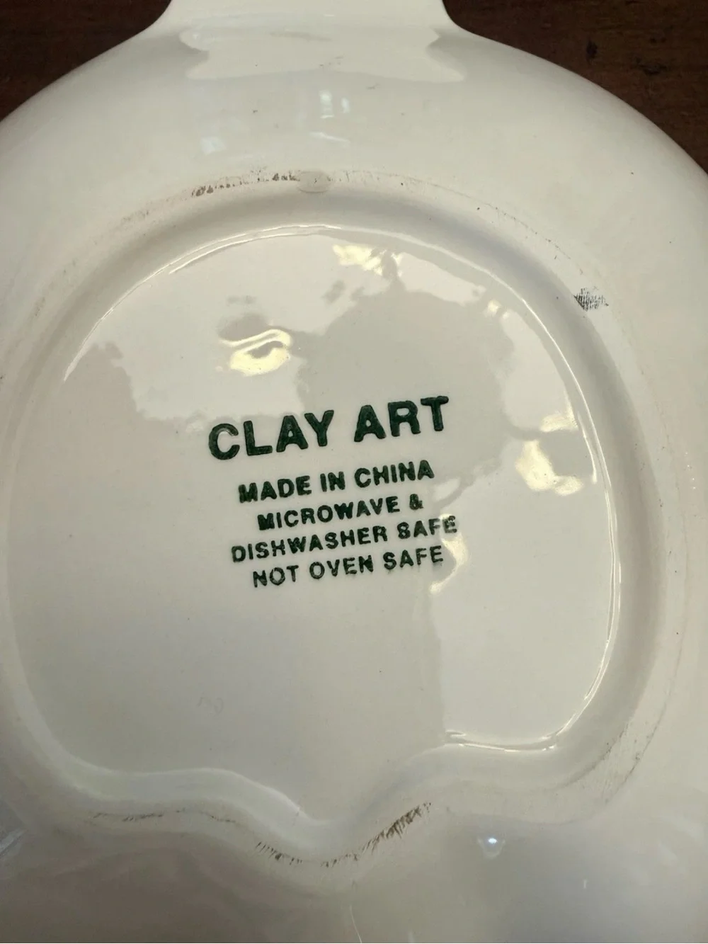 Clay Art Hand Painted Bumble Bee Ceramic Divided Serving Dish 9.5”
